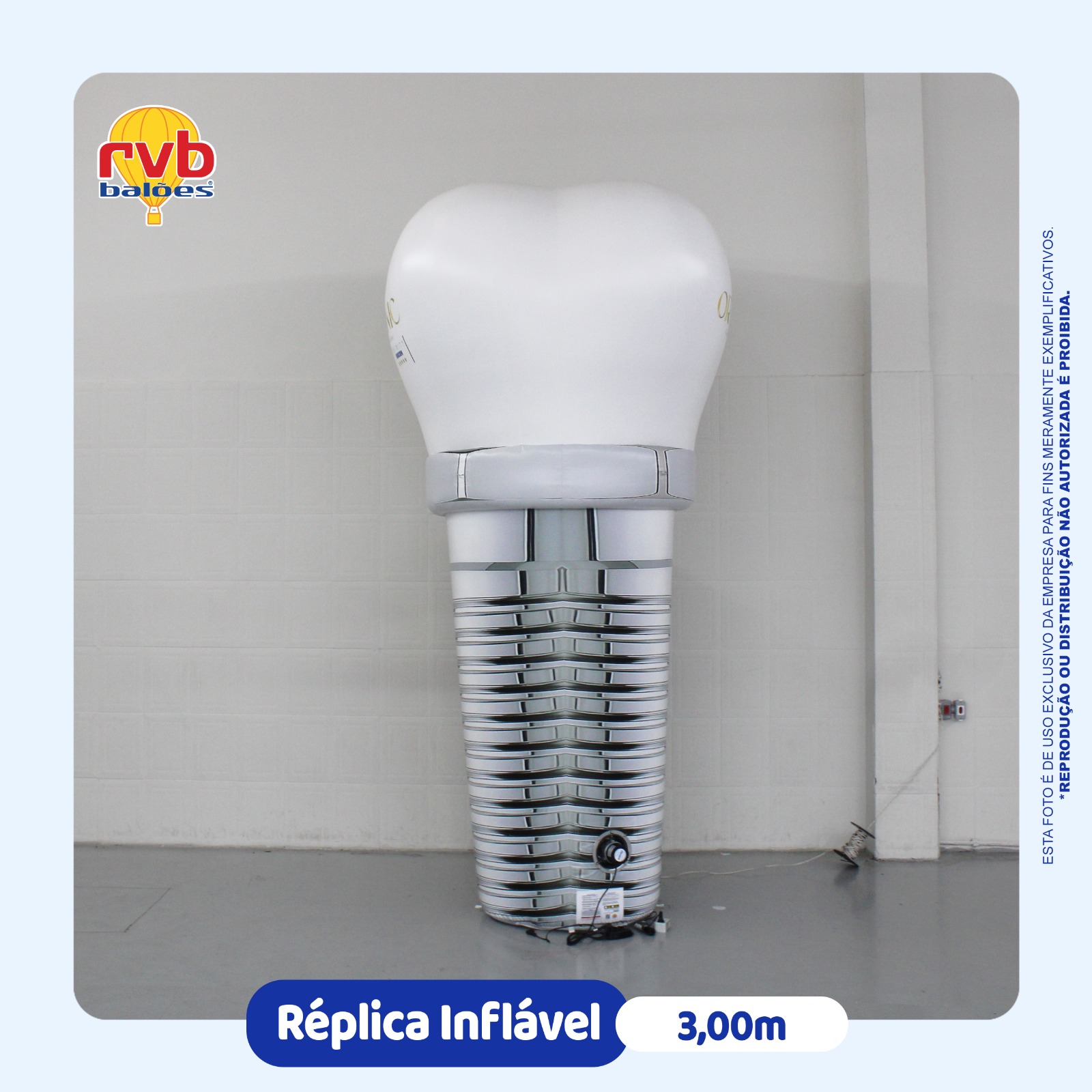 Réplica Inflável dente Ortoclínica d