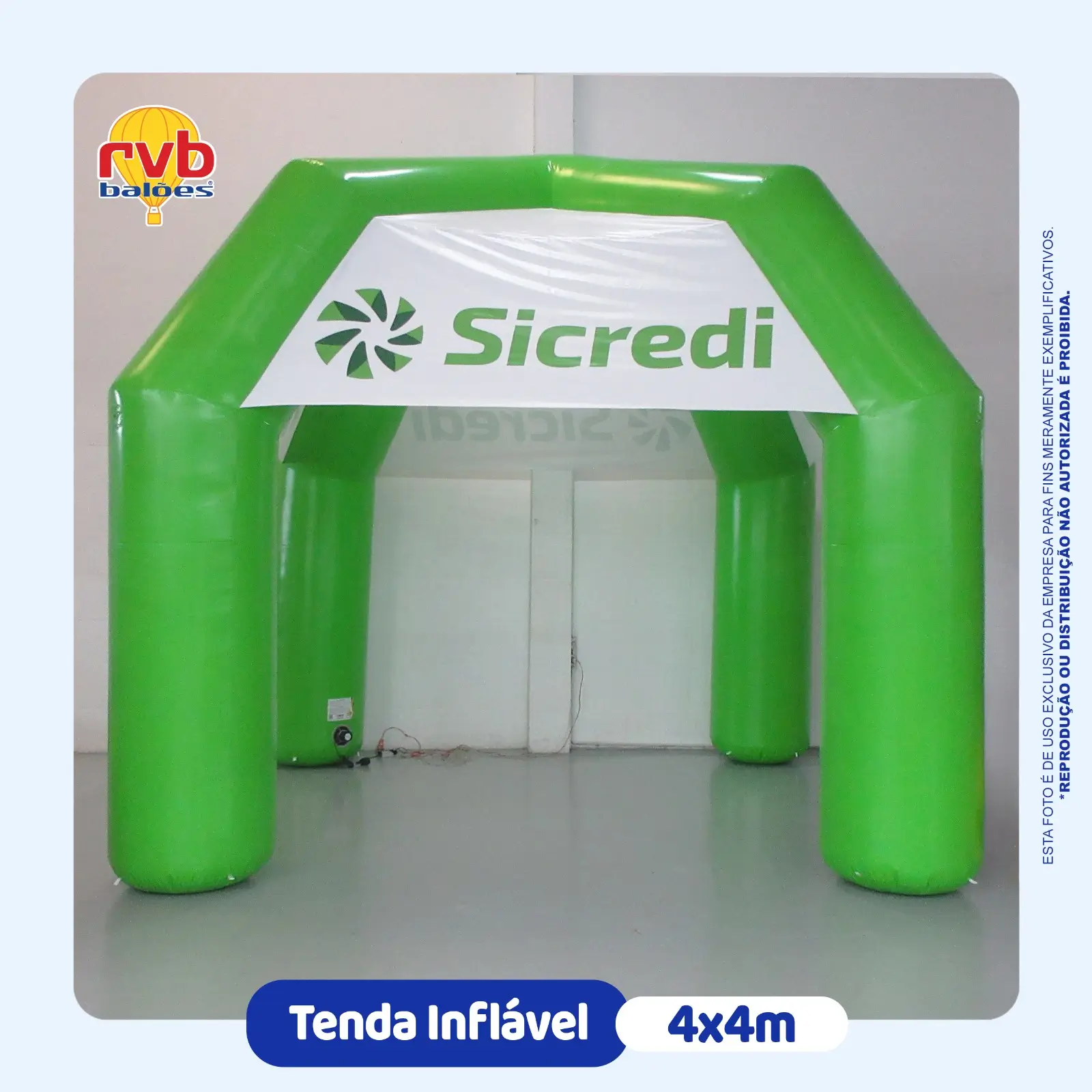 tenda inflável Sicredi em evento regional