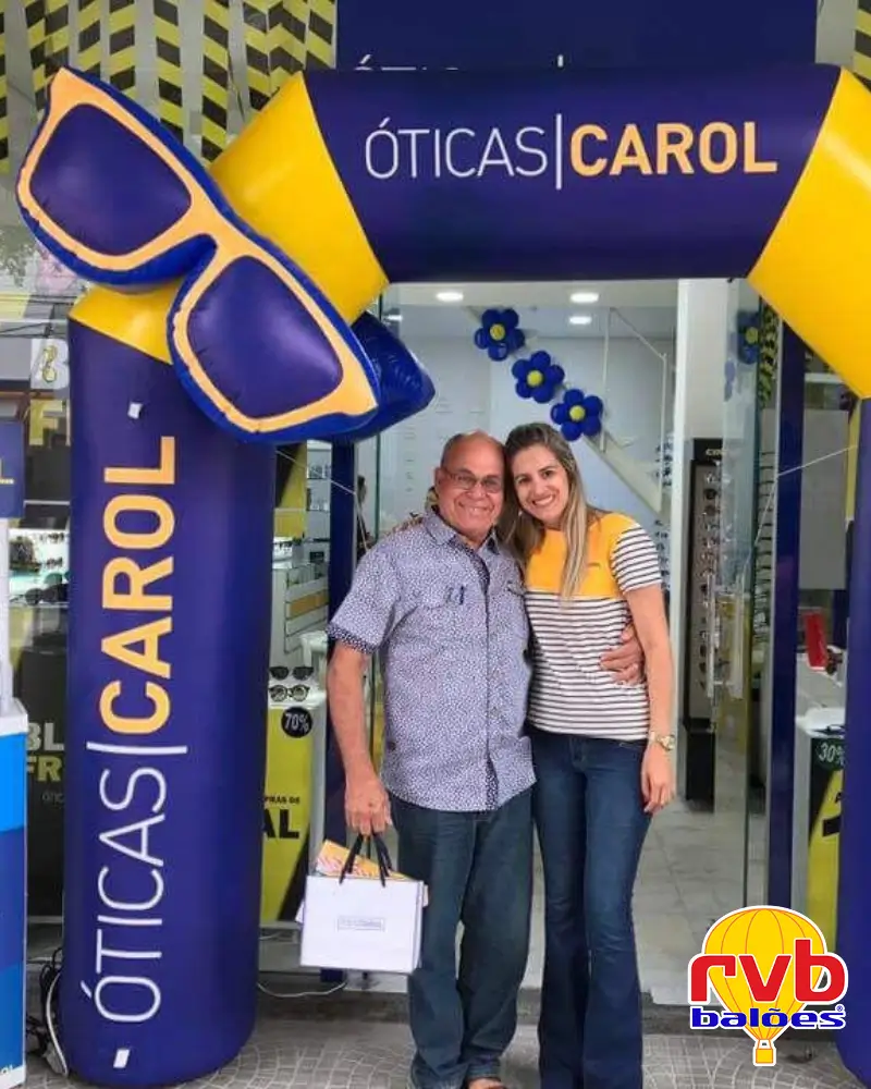 Como utilizar Infláveis para empresas de óculos e óticas.