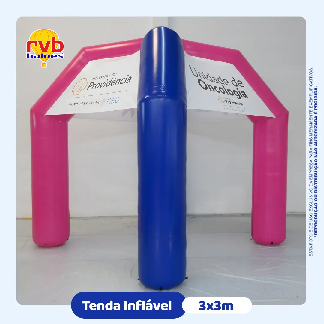 Tenda conscientização azul e rosa