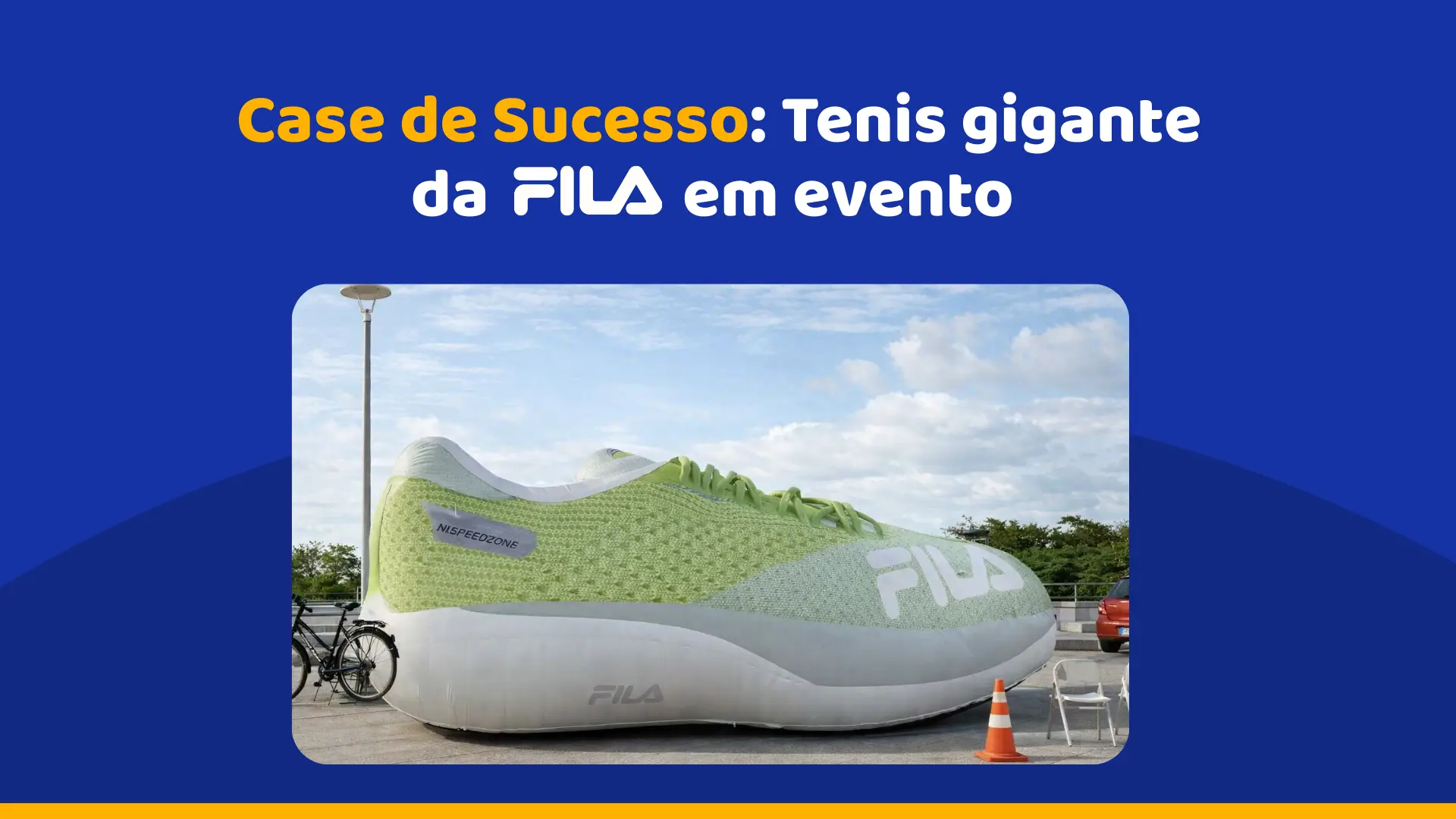Case de Sucesso: Réplica Inflável Gigante do Tênis da Fila nas Corridas